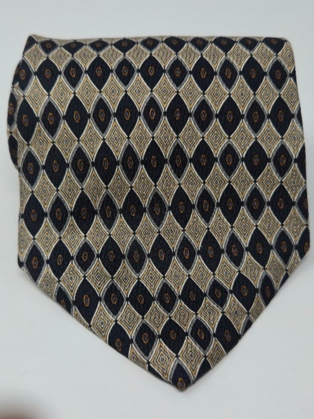 Classic Geoffrey‎ Beene New York Diamond Lattice Geometric Tie